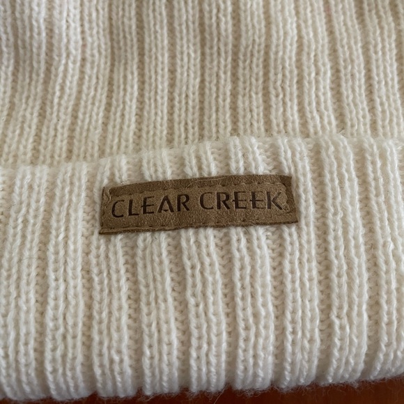 Clear Creek Classic Rib-knit Cuffed White Beanie - Picture 3 of 5